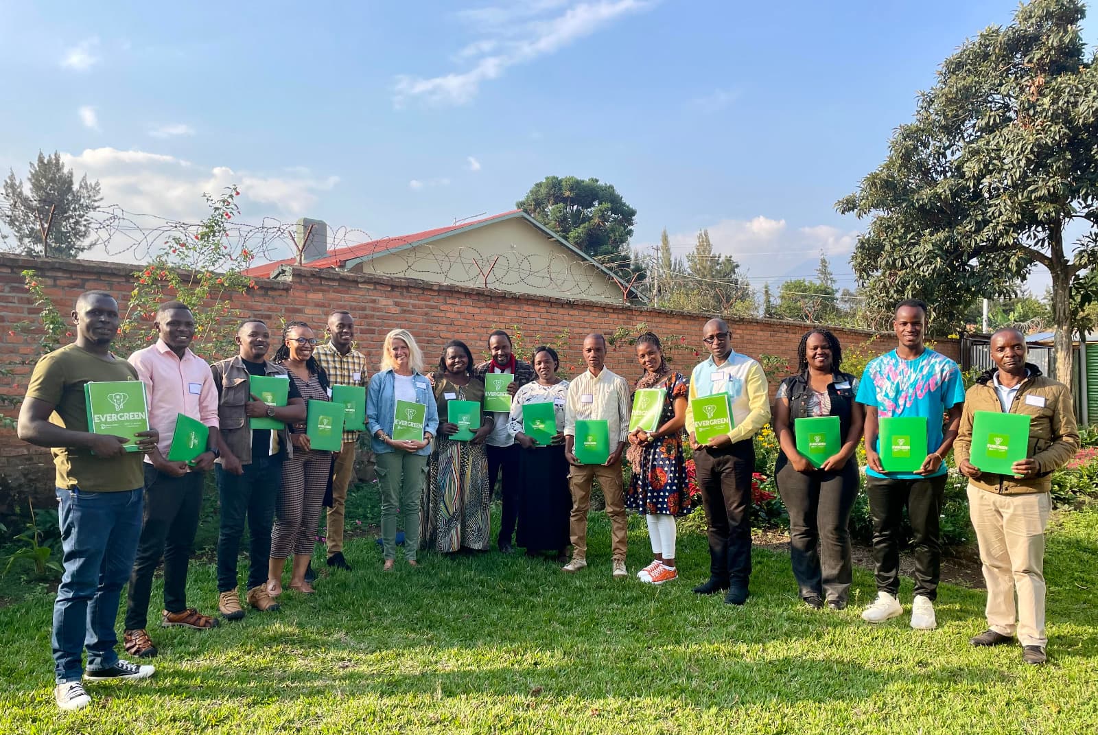 Evergreen students in nature